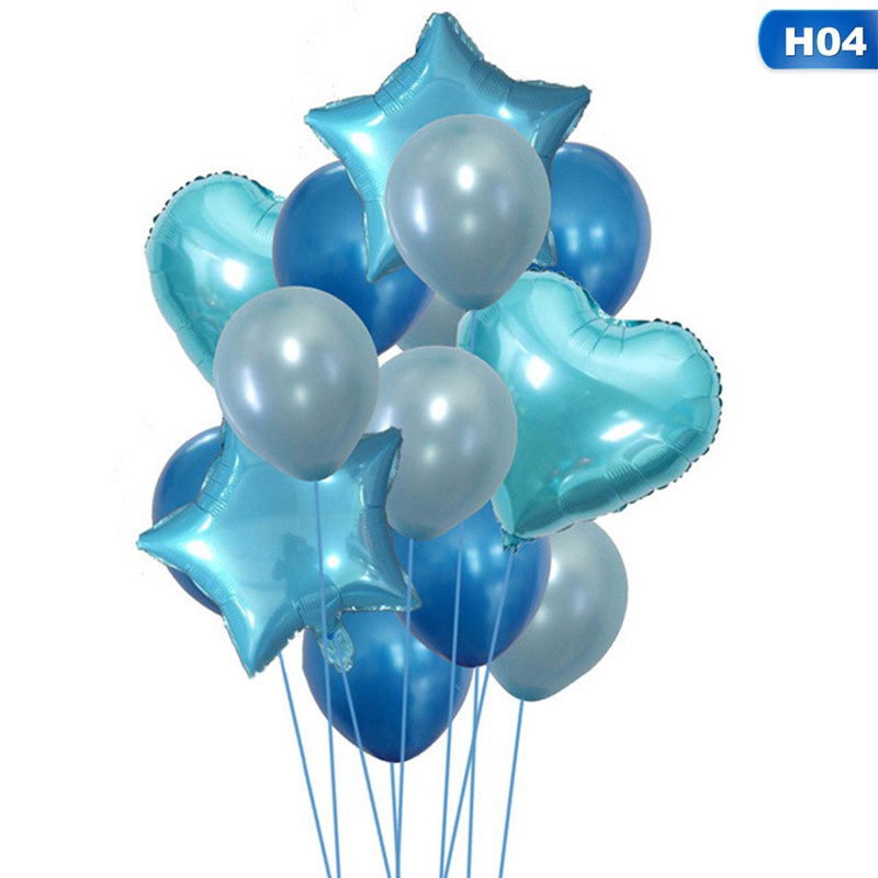 Bộ 14 Bong Bóng Nhôm 18 inch Màu Vàng Hồng Lấp Lánh Dùng Trang Trí Tiệc Sinh Nhật Cho Bé arrang