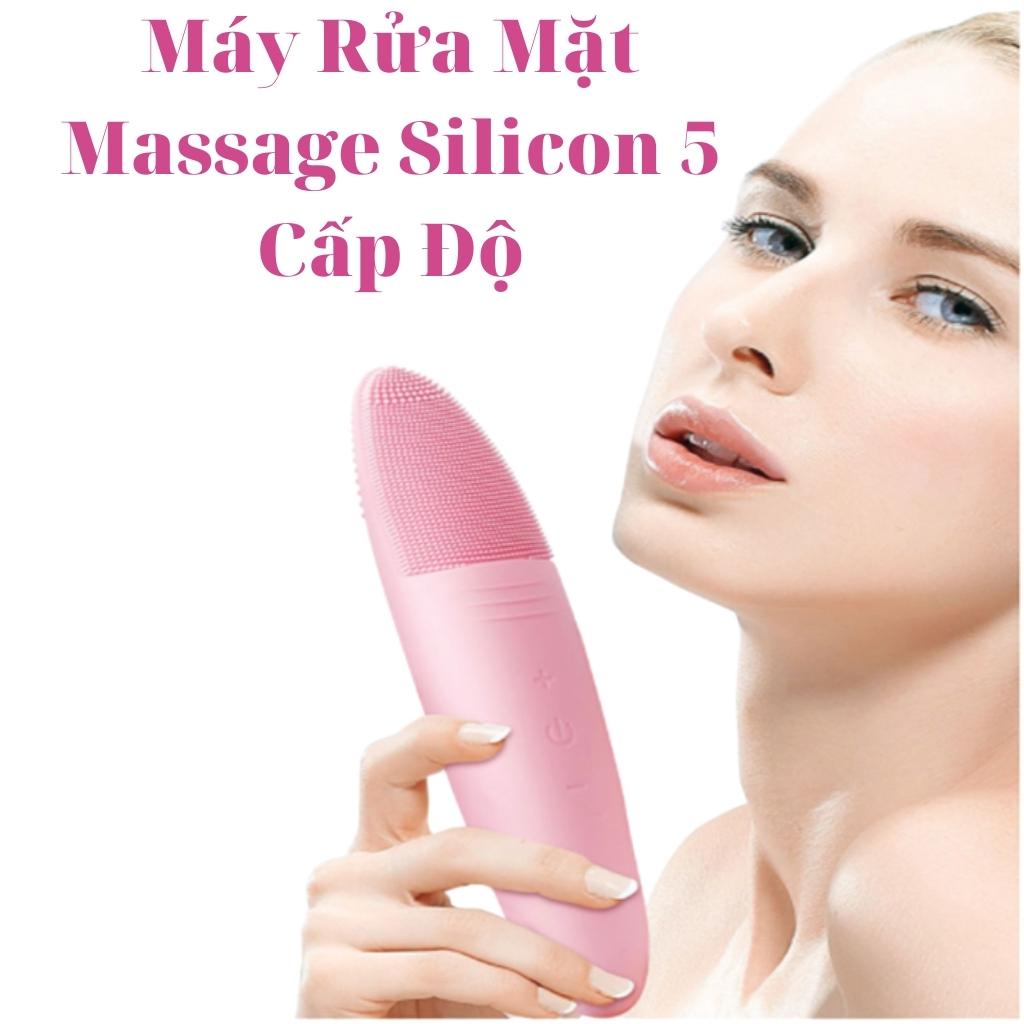 Máy rửa mặt Máy massage mặt silicon siêu sạch 5 cấp độ cao cấp JMK01