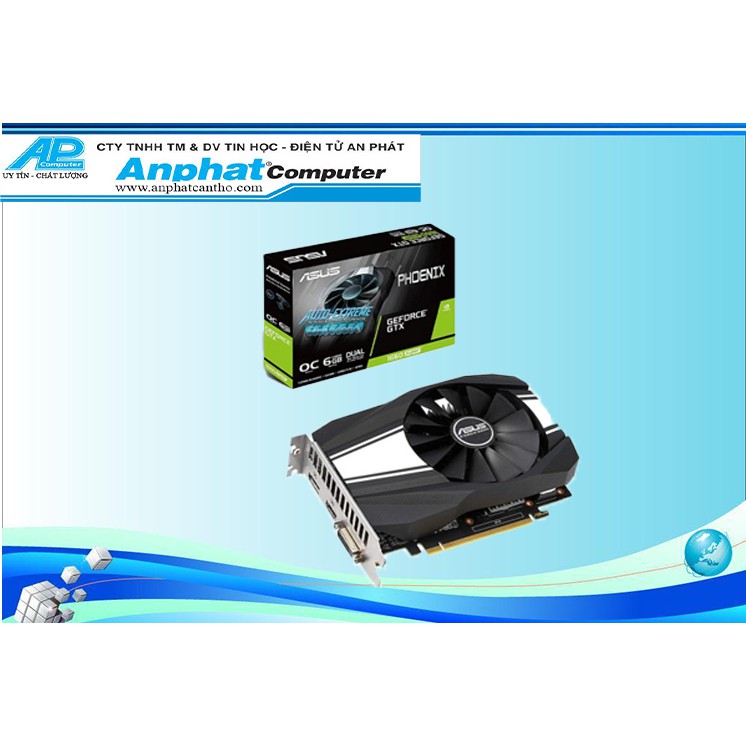 VGA  ASUS Phoenix GeForce GTX 1660 Super OC 6GB GDDR5 (PH-GTX1660S-O6G) - Hàng chính hãng - Bảo hành 36 tháng
