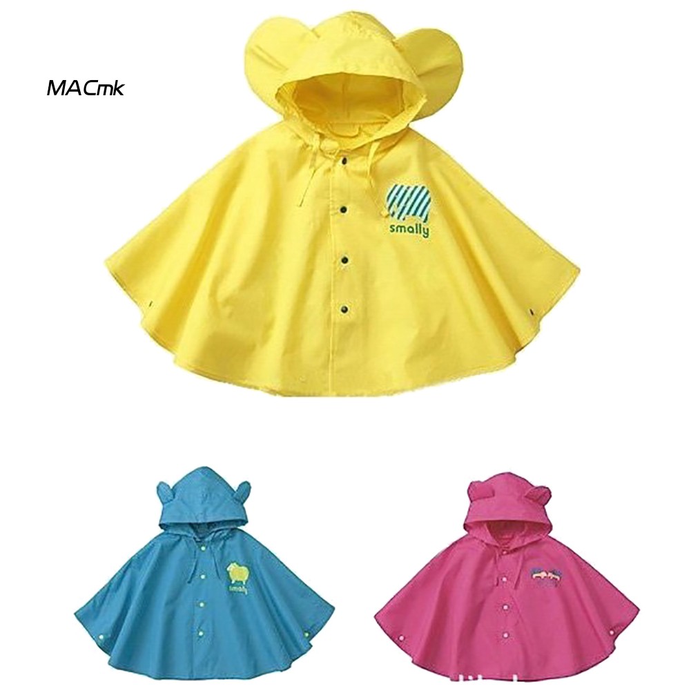 Áo choàng đi mưa không thấm nước trang trí đôi tai cho trẻ 1-8 tuổi