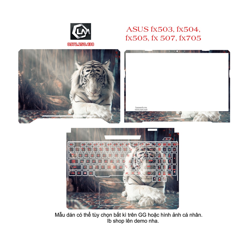 Skin dán cho laptop Asus FX503,FX504,FX505,FX507,FX705 ..Các dòng game các Hãng , shop đều phục vụ quý khách đủ cả