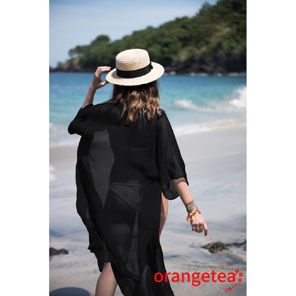 Trendy solid Women Beachwear Tassel Bikini Cover Up Summer Kaftan Beach Dress