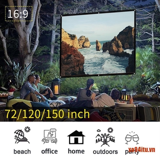 Màn Hình Máy Chiếu Mềm Gấp Gọn Tiện Lợi 72 / 120 / 150 Inch 16: 9 HD