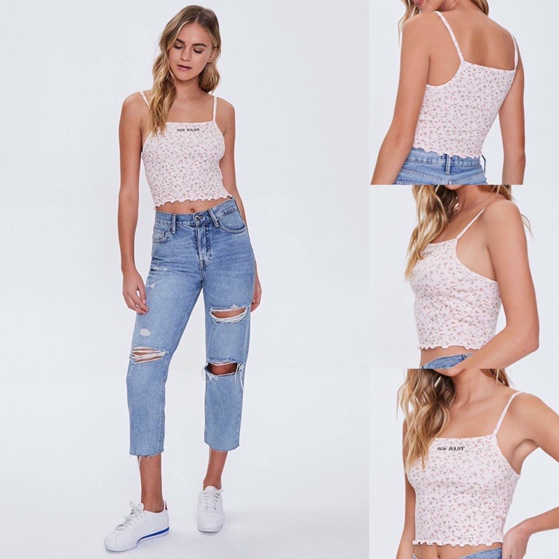 Áo croptop dây F-21 xuất xịn