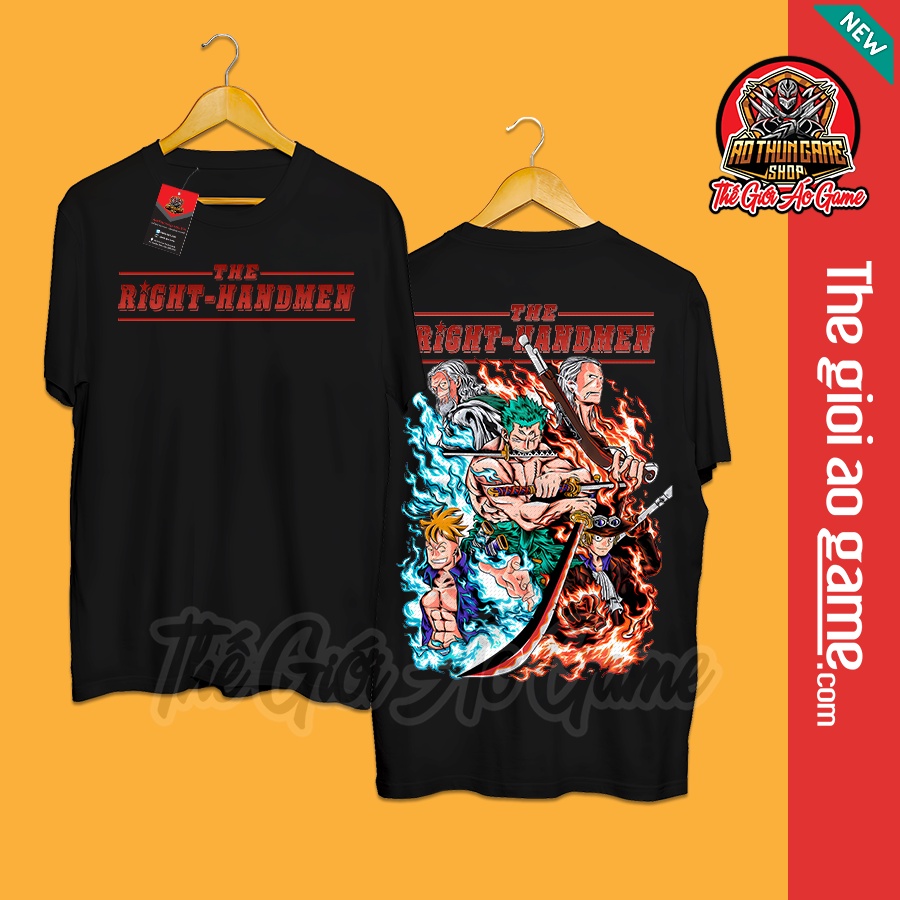 Áo thun One Piece Zoro, Silvers Rayleigh, Benn Beckman, Marco, Sabo, Áo phông One Piece The Right Handmen Thegioiaogame