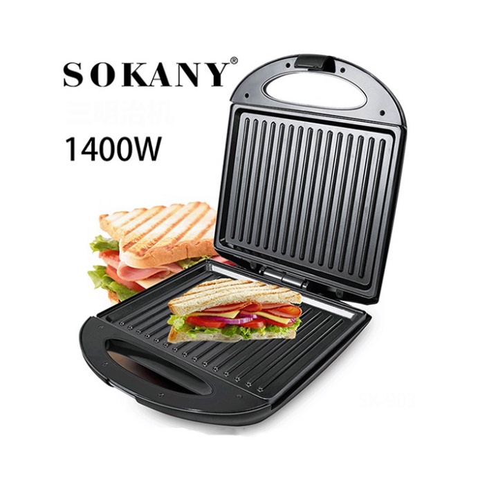 Máy Kẹp Nướng Bánh Mì, Ép Bánh Sandwich, Rán Trứng, Làm Đồ Ăn Sáng SOKANY