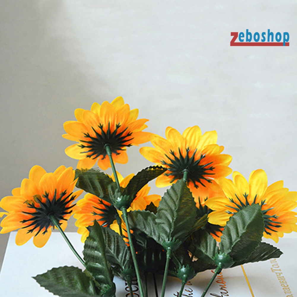 1 Bó 7 Bông Hoa Hướng Dương Giả Bằng Lụa