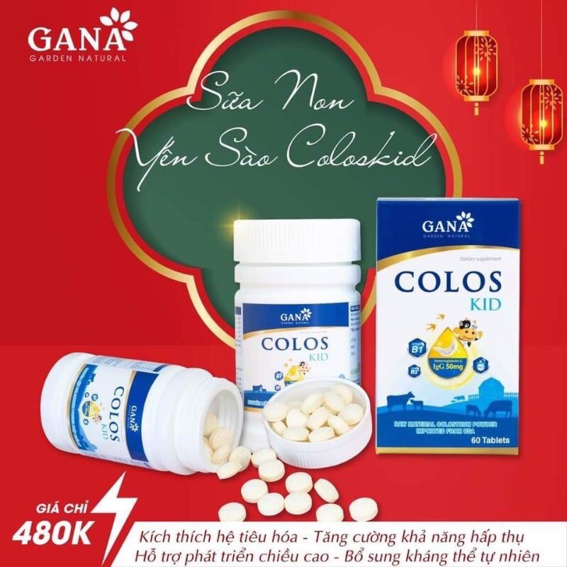 Viên sữa non Yến Sào Coloskid- Hỗ trợ cho trẻ biếng ăn, còi xương, chậm lớn