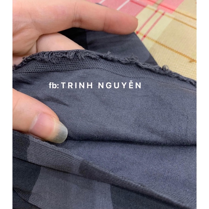 Vải Cotton dằn di ghi đen hàng xuất dư MAO TRÚC