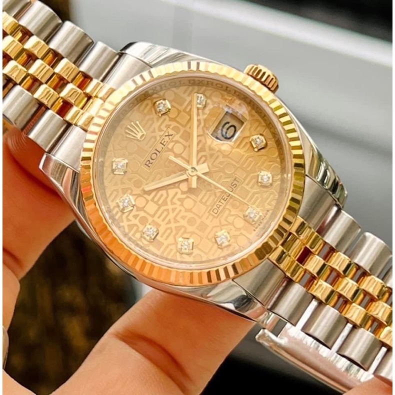 Đồng hồ nam Rolex mẫu cơ Automatic máy Nhật dòng Classic 3D bản Gold siêu nét