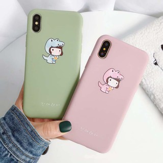 Ốp điện thoai iPhone Ốp lưng iphone dễ thương Dino Girl cho iphone 6/6s/6plus/6plus/7/8//7plus/8plus/x/xs/xs/11promax