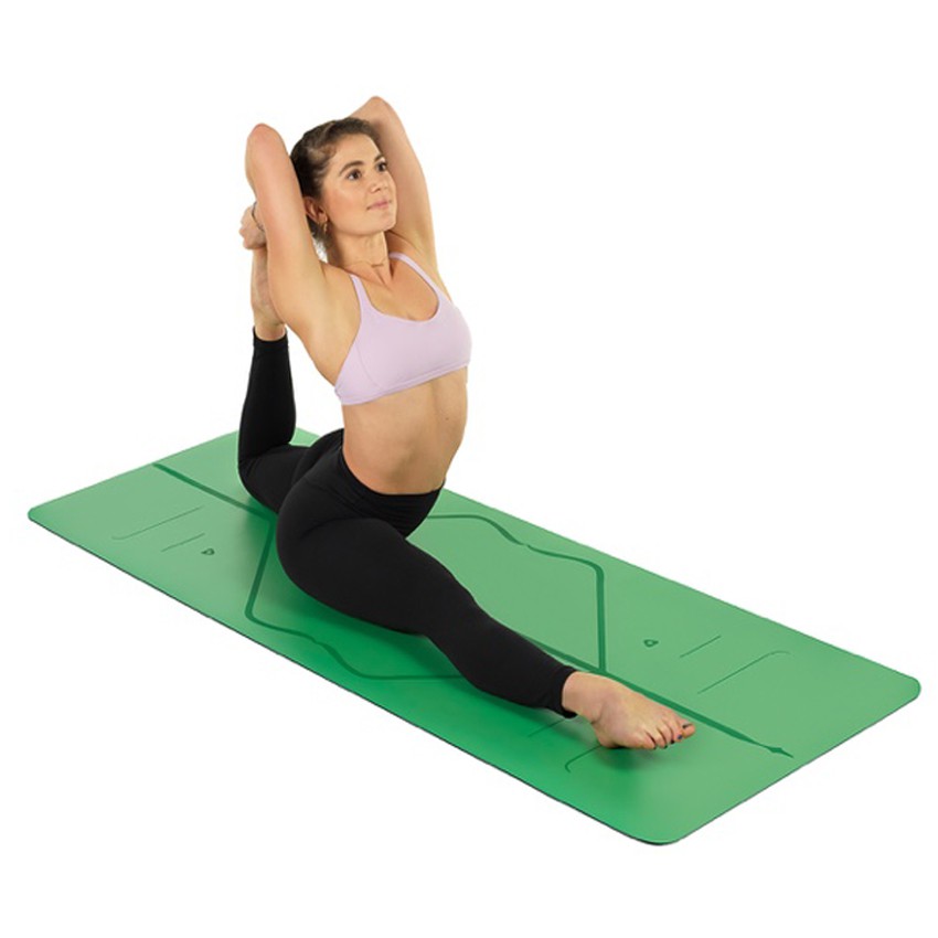 Thảm tập yoga định tuyến 6mm thảm yoga chất liệu cao su non không mùi độ bám cao