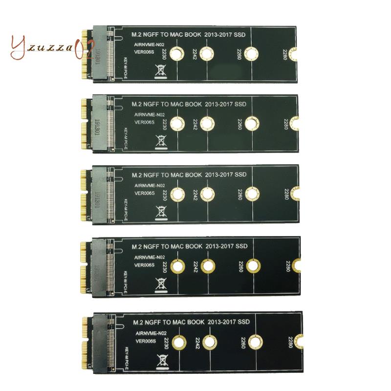 Set 5 Thẻ Chuyển Đổi Nvme M2 Ssd Cho Macbook Air Pro Retina 2013-2017 Nvme / Ahci Ssd A1465 A1466
