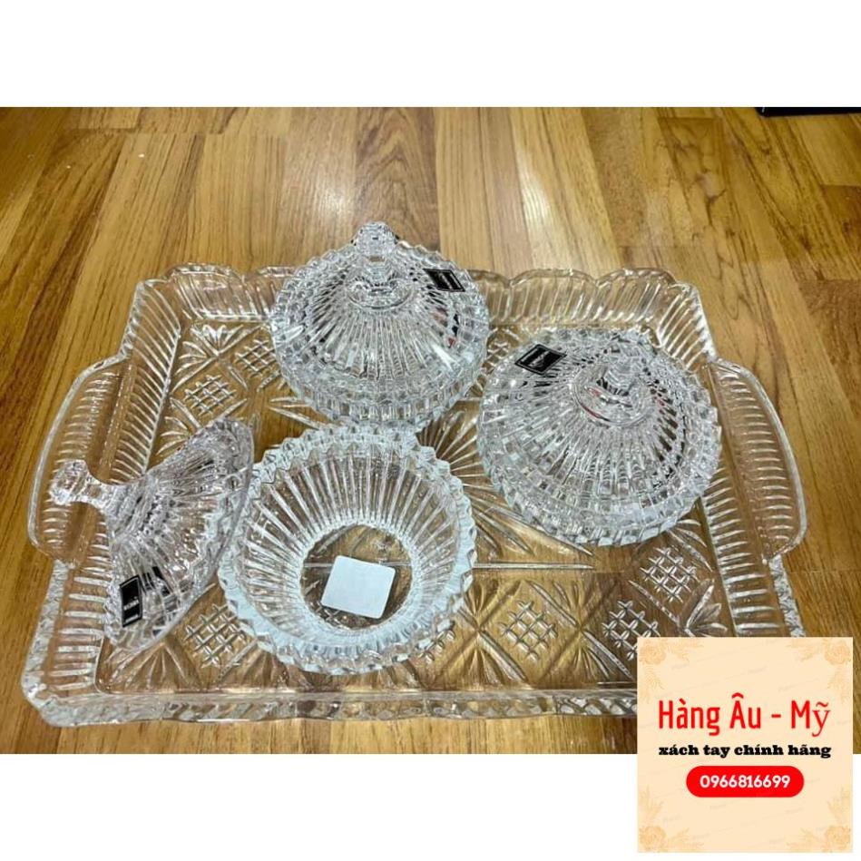 Thố Pha Lê Cao Cấp Rogaska Sang Chảnh CROWN JEWEL Đường Kính 12cm - Cam kết nhập từ Đức