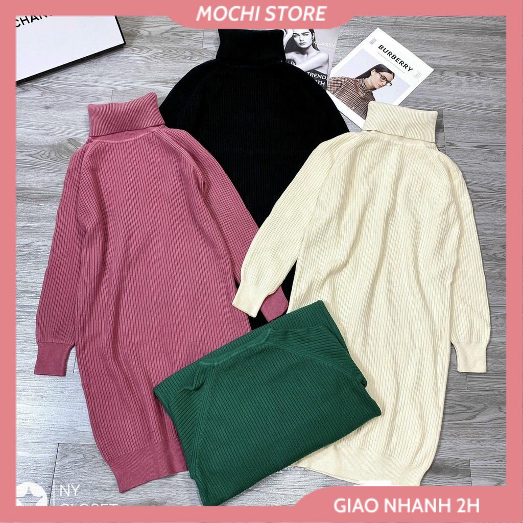 Váy Len Nữ Dáng Suông, Đầm Len Tăm Cổ Lọ Cao Cổ Giữ Nhiệt Nhiều Màu Basic Form Rộng Hàng Quảng Châu Cao Cấp Style Hàn Qu | BigBuy360 - bigbuy360.vn