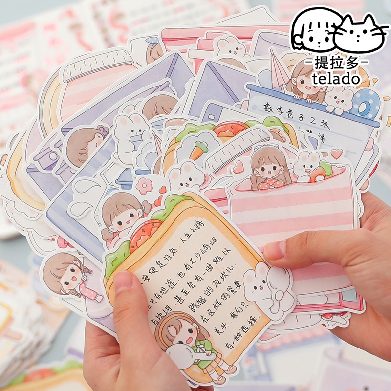 Set 100 tờ giấy ghi chú không keo dán thiết kế sáng tạo dễ thương
