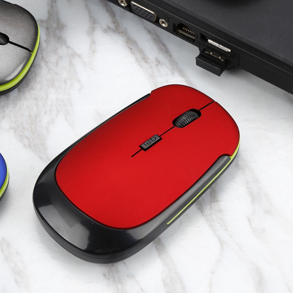 Ultra-thin Portable Wireless Mouse Cordless Mice Adjustable Sensitivity Mouse HT❣