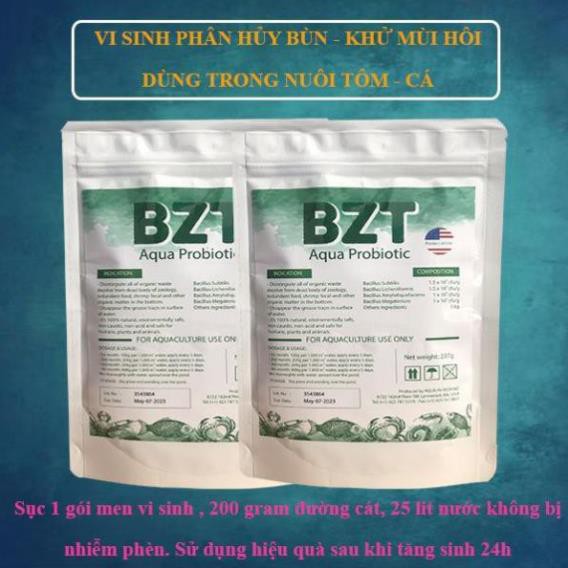 ComBo 2 Gói BZT-BEC⚡ Bộ đôi Vi Sinh Cắt Tảo, Giảm Nhớt Bạt, Xử Lý Đáy, Bùn ao Tôm