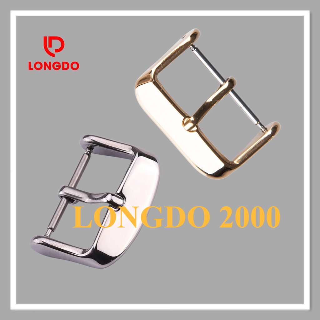 Khóa đồng hồ thép không gỉ 316 - Đủ size 10/12/14/16/18/20/22/24mm - Longdo Leather
