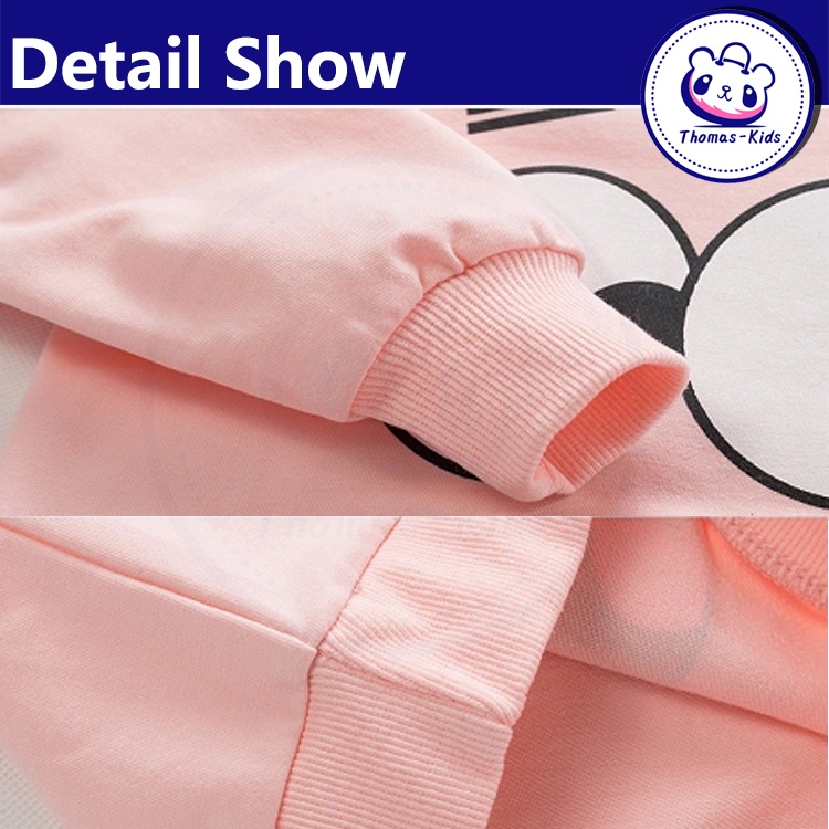 [THOMAS Kids] Áo Cotton Nguyên Chất Dài Tay Dày Dặn Thoải Mái Thân Thiện Với Da Họa Tiết Hoạt Hình Xuân Thu Dành Cho Bé Trai Bé Gái 3 -
