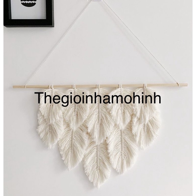 [rẻ nhất shopee]Chiếc lá macrame tự decor trang trí đủ size đủ màu, macrame, vintage, trang trí quán cà phê, decor