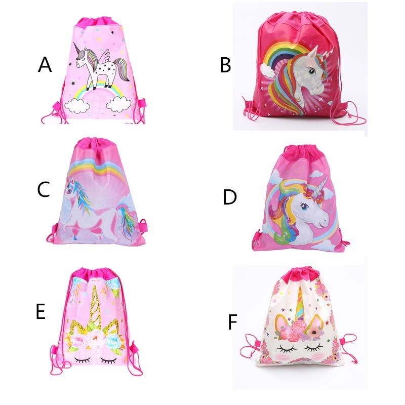 Túi Dây Rút In Họa Tiết Ngựa Một Sừng Đáng Yêu