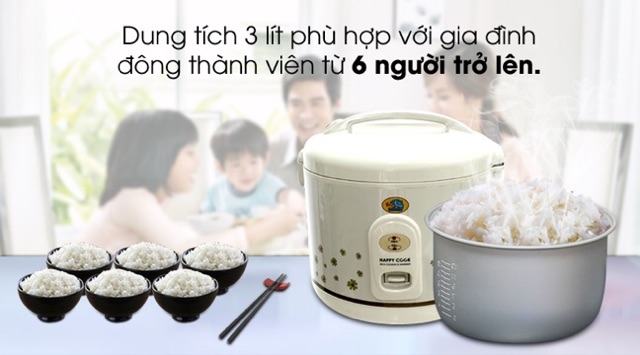 Nồi cơm điện Happycook 3 lít HC-300