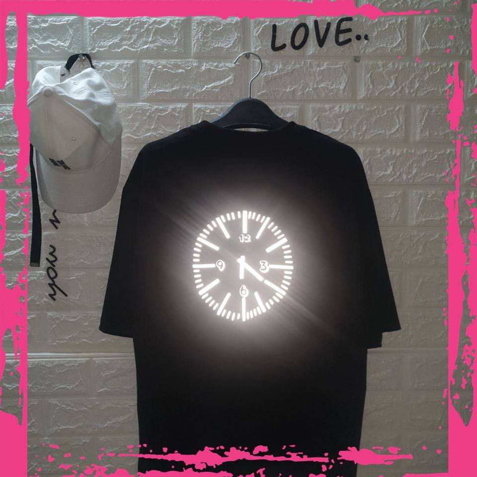 Áo Thun Phản Quang Hình Clock Hàng Loại 1