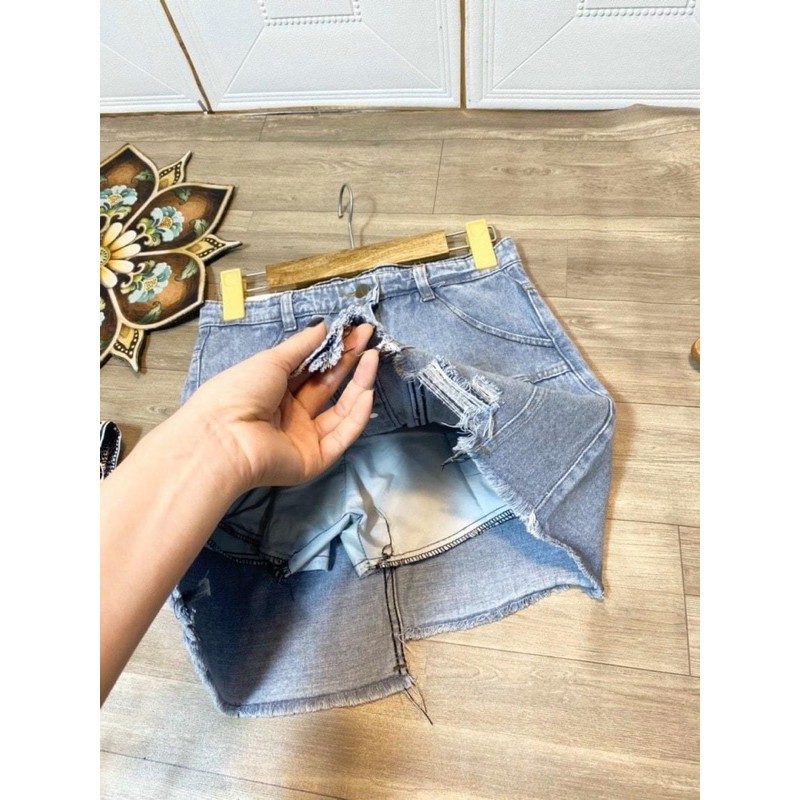 CHÂN VÁY JEANS LỆCH TÀ SIÊU HOT | BigBuy360 - bigbuy360.vn