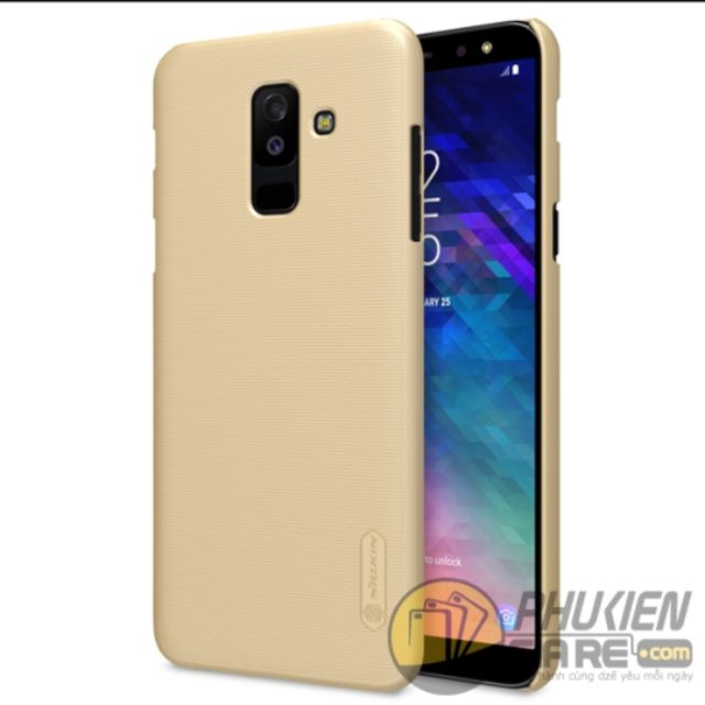 Ốp Nillkin xịn Galaxy A6 Plus 2018 - Tặng dán chống xước ( đen, vàng )