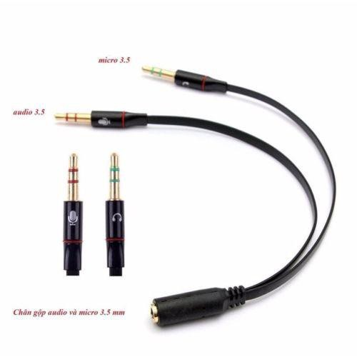 Dây Cáp gộp loa, cáp gộp dây loa 2 vào 1 audio và mic 3.5mm