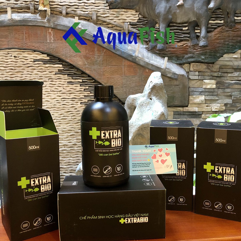 Men vi sinh làm trong nước cho bể cá, hồ cá 500ml, 1000ml giúp làm trong nước, ổn định PH, khử độc tố