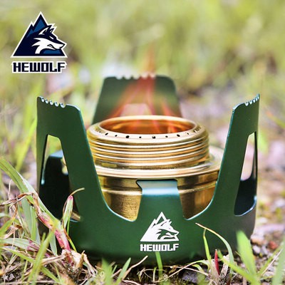 Bếp cồn nấu ăn cắm trại, dã ngoại nhỏ gọn có túi đựng chính hãng Hewolf HW-1836