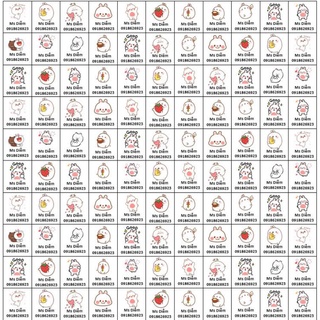 Sticker kèm tên theo yêu cầu 1 bảng 154sticker lm tu 5 bang