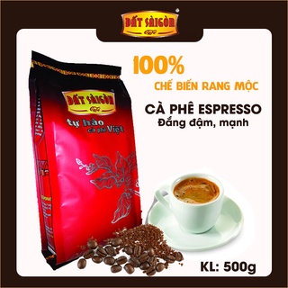 Cà phê espresso, cà phê rang xay nguyên chất, cà phê pha máy gói 500g - cafe đất sài gòn