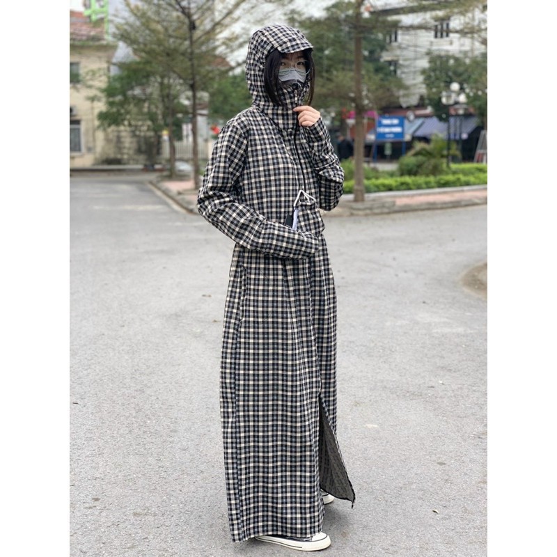 Áo choàng chống nắng nữ toàn thân vải Umi lạnh PHIÊN BẢN CO GIÃN THOẢI MÁI | BigBuy360 - bigbuy360.vn