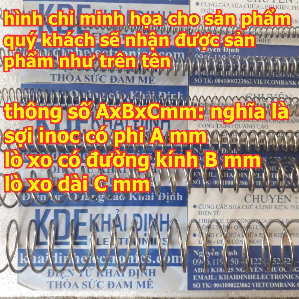 lò xo Inoc 201, LOẠI NÉN sợi inox phi 0.3/0.4/0.5/0.6/0.7/0.8 kde2480