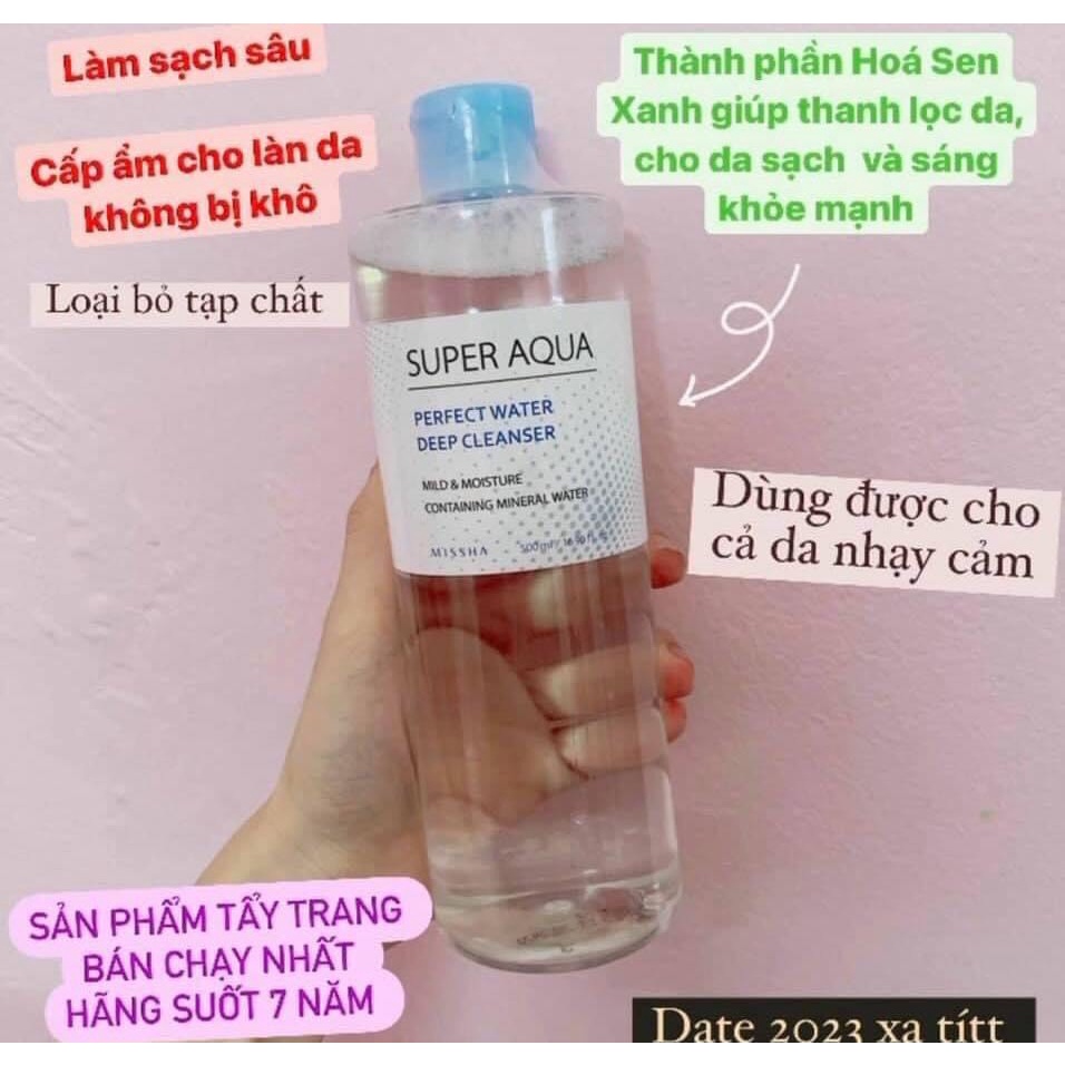 Nước Tẩy Trang Missha Super Aqua Perfect Water Deep Cleanser 500ml