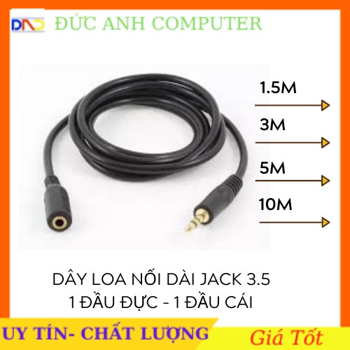 [Mã ELFLASH3 hoàn 10K xu đơn 20K] Dây Loa Nối Dài dài 1.5m / 3m / 5m - Đầu Âm , Đầu Dương