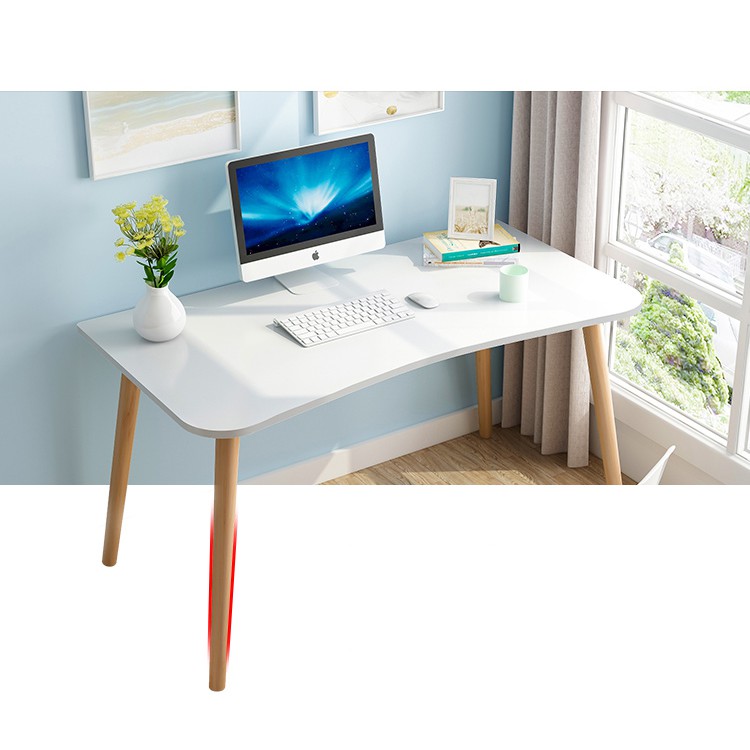 Bàn trơn uốn 4 chân bắc âu 80x50x75