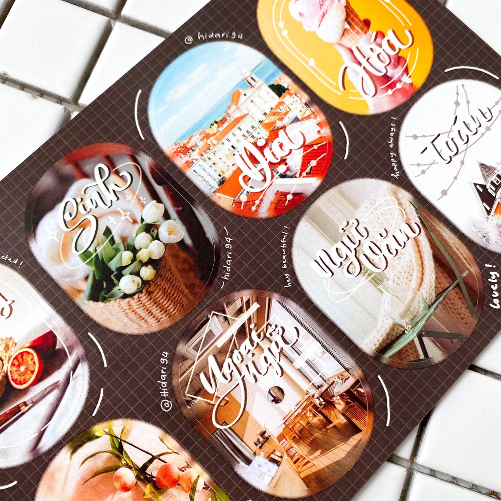 Sticker Môn Học / Đề Thứ Style Hiện Đại - Hidari Shop