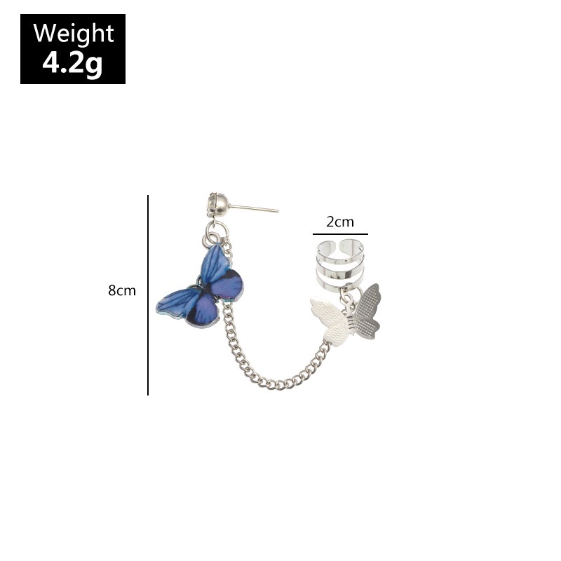 Bông tai mặt dây chuyền bướm cổ điển Vòng đeo tai Zirconite cho phụ nữ Món quà bên