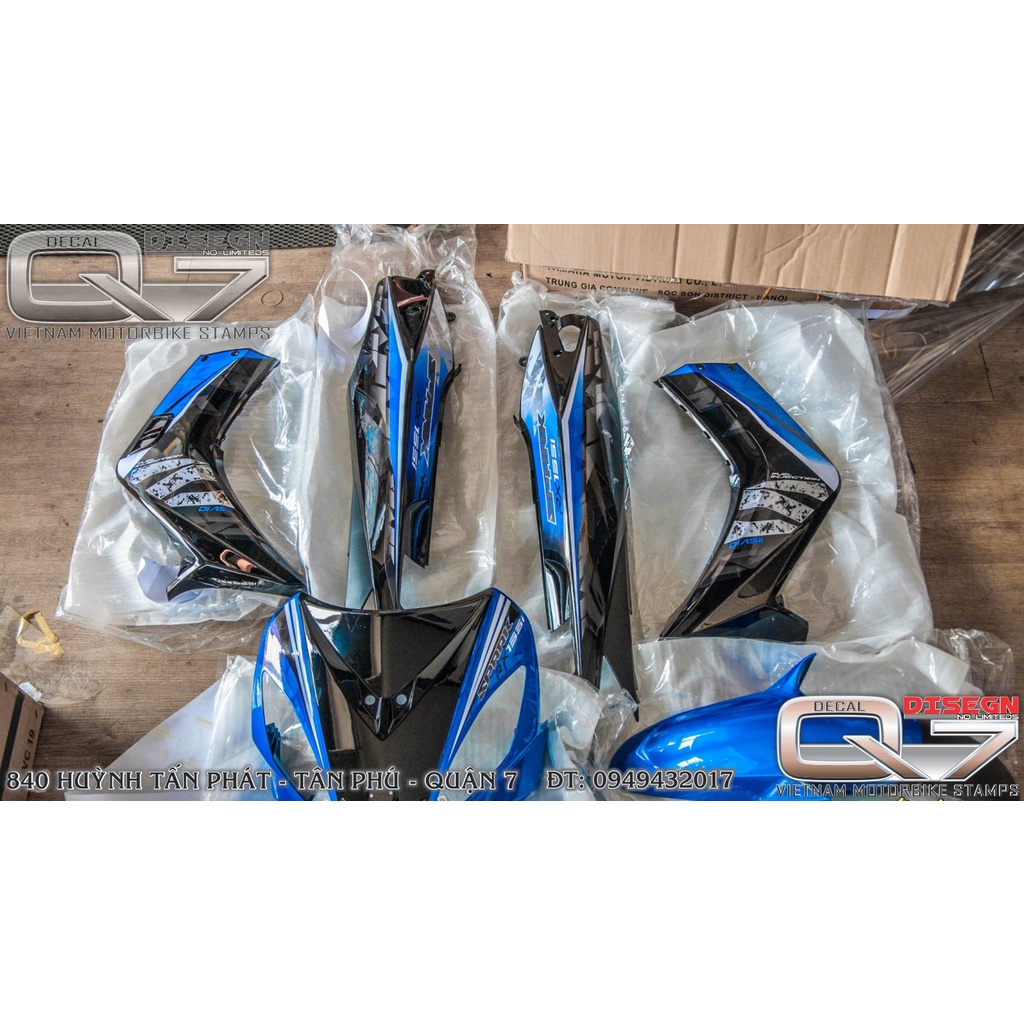 TEM RỜI EXCITER 2010 SPARK 2014 XANH ĐEN