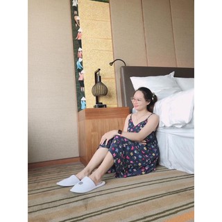 Đầm Mặc Nhà Tole Lanh 2 Dây