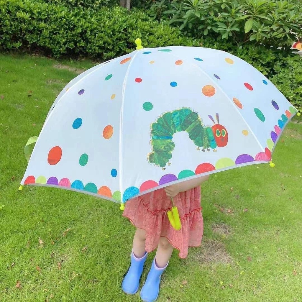 Ô dù Kids'umbrella Eric Carles hình Chú sâu háu ăn - Ô dù che mưa che nắng cho bé