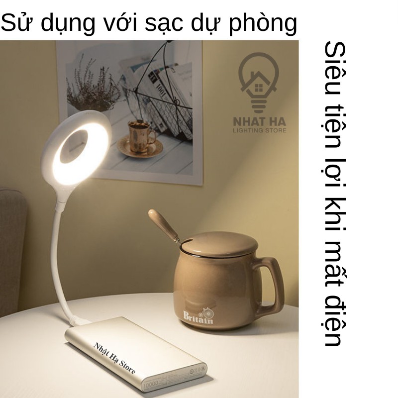 Đèn Học Để Bàn Chân Cắm USB Kiêm Đèn Ngủ Siêu Bền DB-T12 Công suất 2.5W DC 5V Tiện Lợi Tiết Kiệm Điện