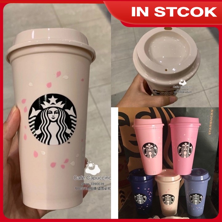 [COD] chất lượng cao Starbucks tách Cốc nóng có thể tái sử dụng Starbucks Blossom Spring Collection 473ml / 710ml