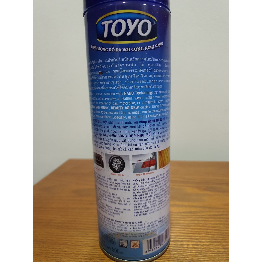 THÙNG 12 BÌNH XỊT LÀM SẠCH, BÓNG, ĐỒ DA, ĐỒ GỖ TOYO 500ml