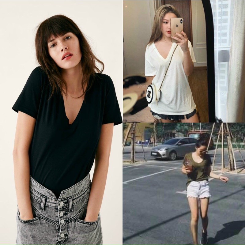 ẢNH THẬTÁo phông ZR cổ tim 10 màu