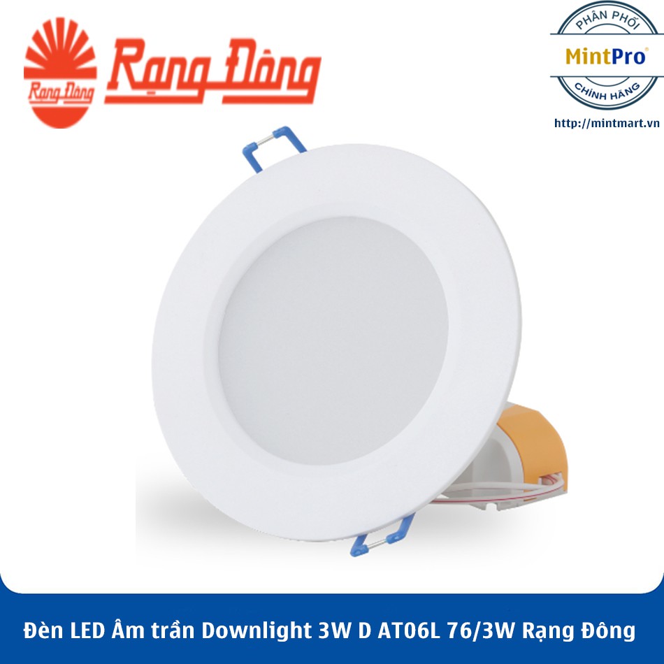 Đèn LED Âm trần Downlight 3W D AT06L 76/3W Rạng Đông - Hàng Chính Hãng